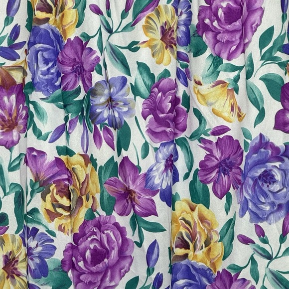 Improved Living 3X Shirt Top Purple Floral Flower Short Sleeve Scoop Neck - Picture 2 of 6